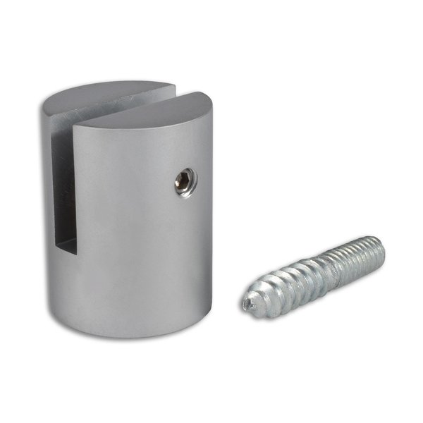 Outwater Sign Standoff Matte Chrome Finish Grip It No Drill Slotted Standoff for 1/4 Material Pack of 2 by 3P1.56.00821